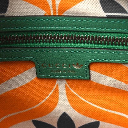 Gucci X ADIDAS Textured Dollar Calfskin Web Trefoil Logo Embossed Mini Bowling Bag New Shamarock Off White 6 of 10