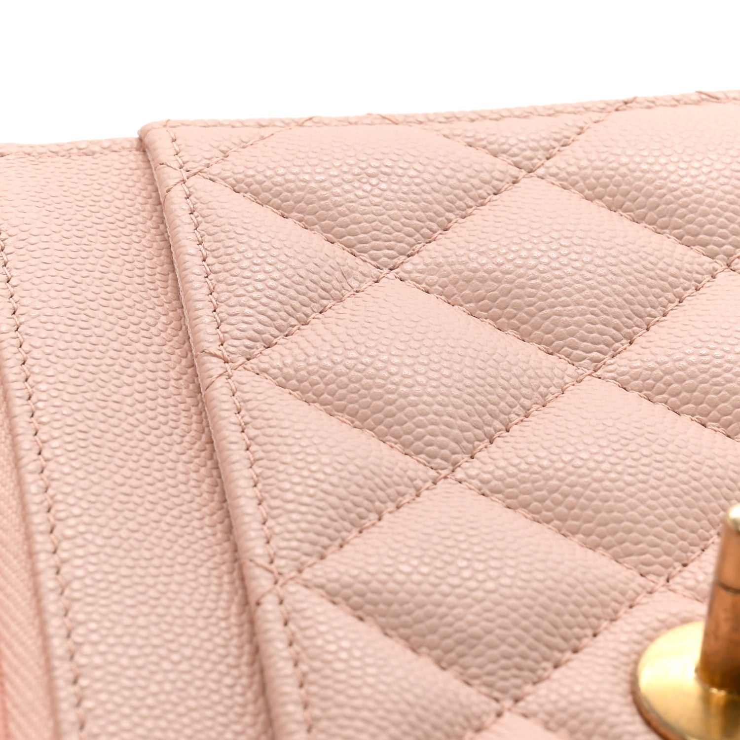 Chanel Caviar Quilted Camellia Wallet On Chain WOC Light Pink 13 of 14