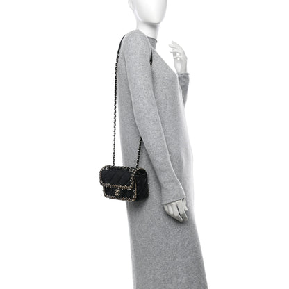 Chanel Lambskin Quilted Pearl Edge Mini Rectangular Flap Bag Black 2 of 12