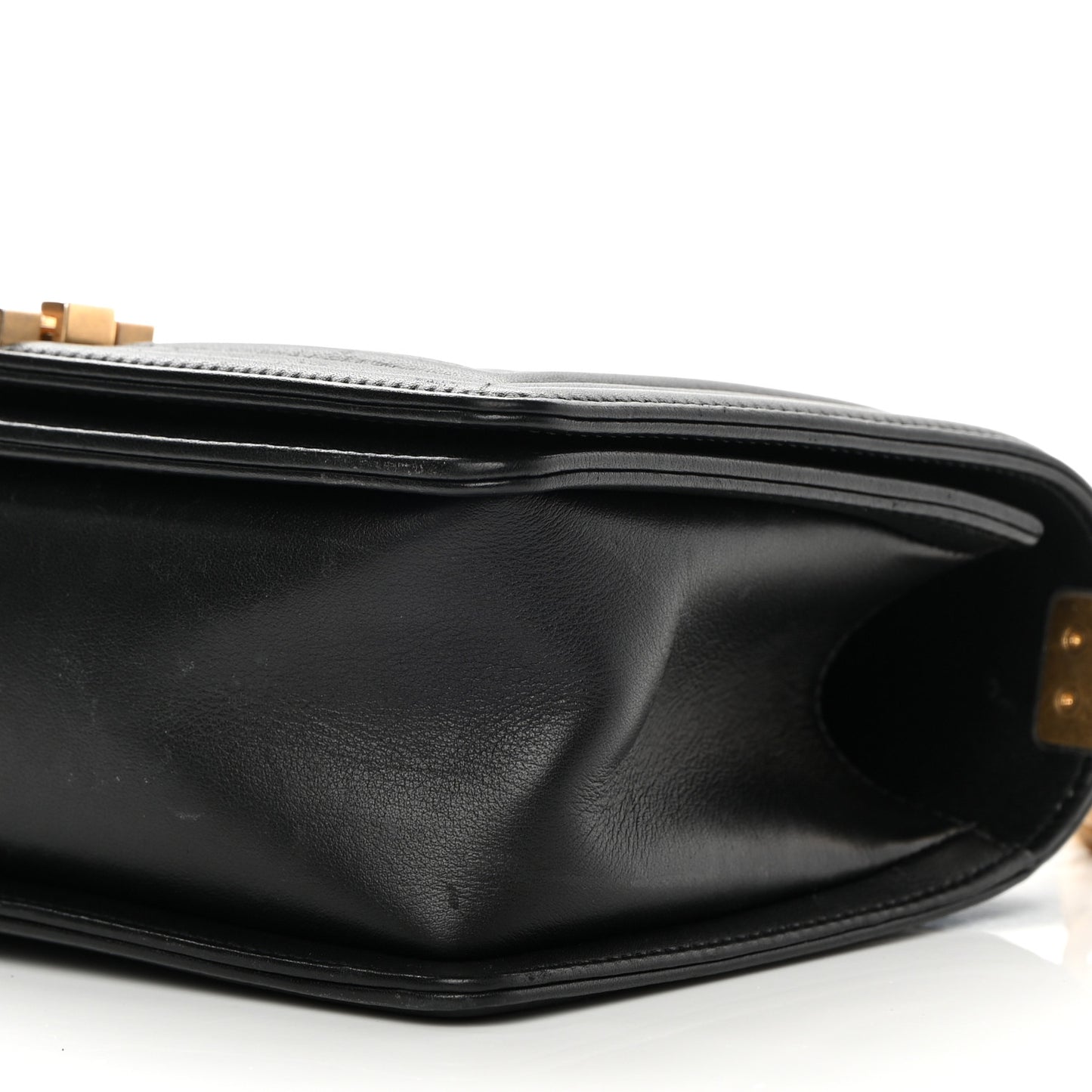 Lambskin Quilted Medium Boy Flap Black