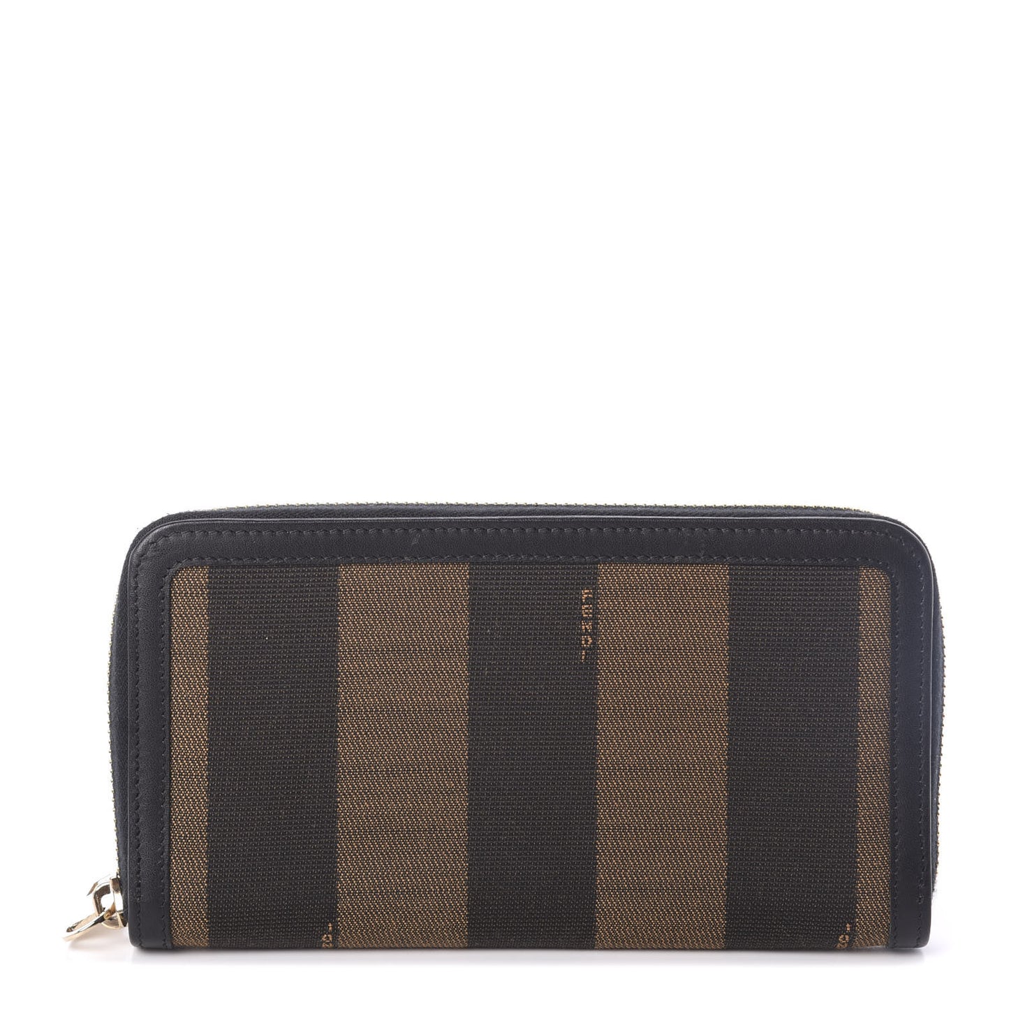 Pequin Cuoio Vegetale Zip Around Wallet Tobacco Black