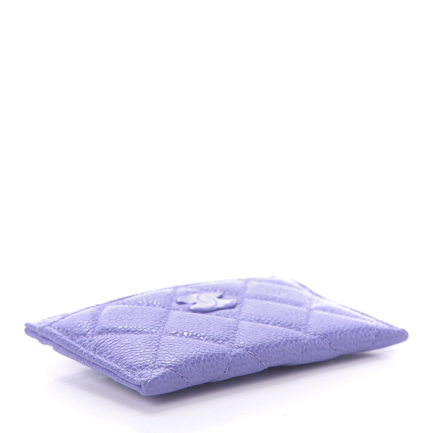 Caviar Quilted Incognito Card Holder Purple