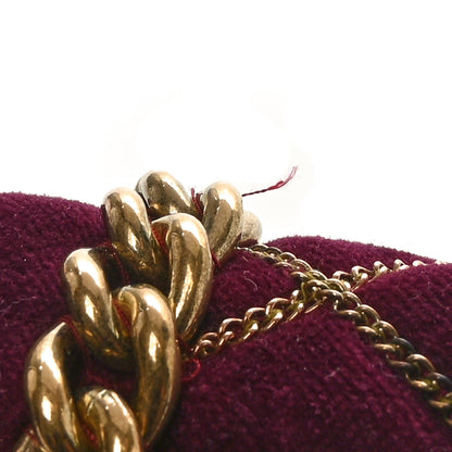 Saint Laurent Velvet Luxembourg Clutch Burgundy 11 of 11