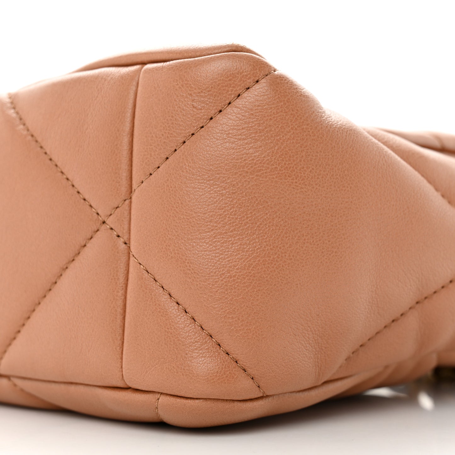 Lambskin Quilted Large Chanel 19 Flap Brown