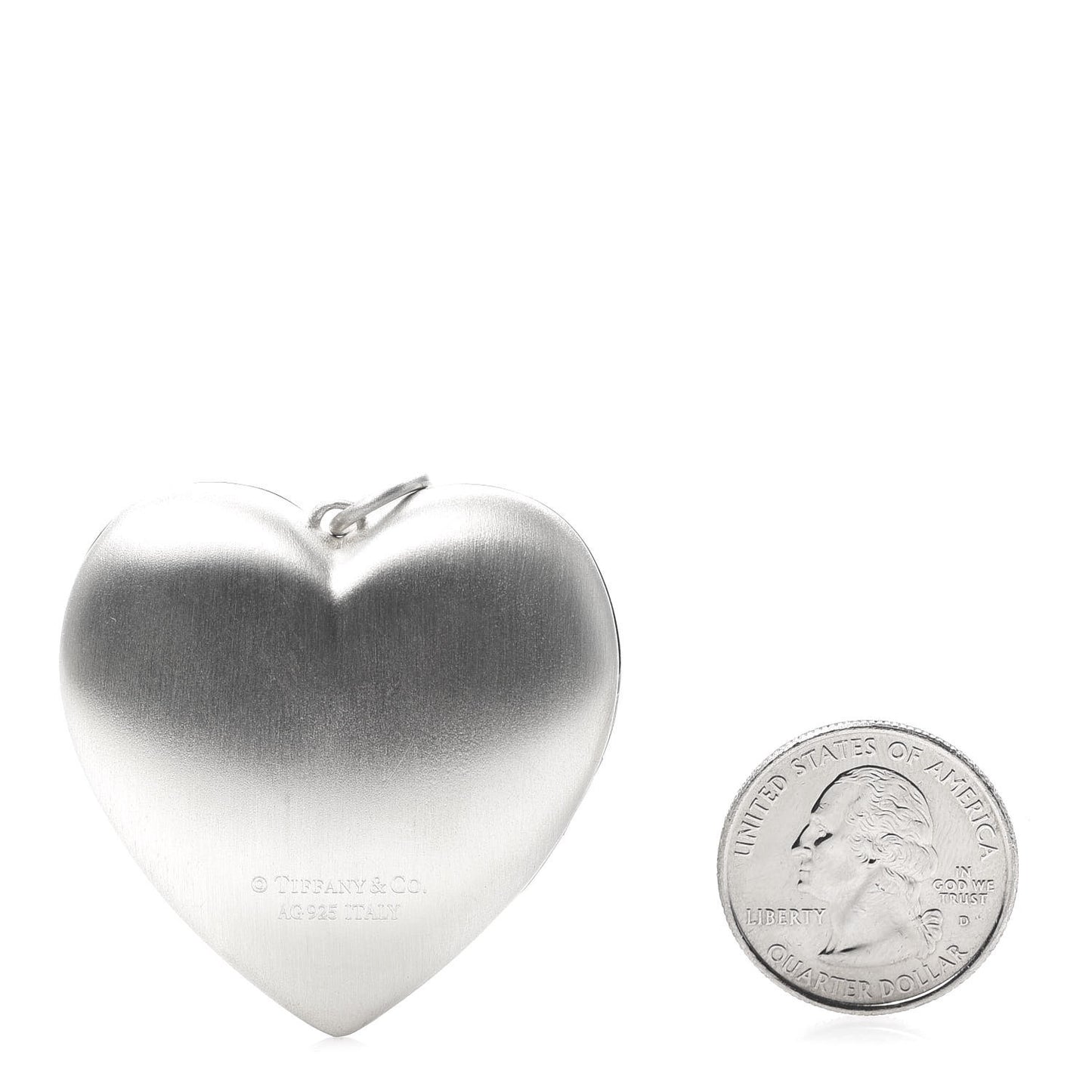Sterling Silver Large Ziegfeld Daisy Heart Locket Pendant