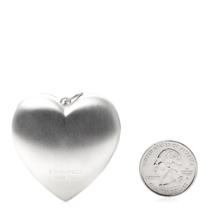 Tiffany Sterling Silver Large Ziegfeld Daisy Heart Locket Pendant 2 of 5