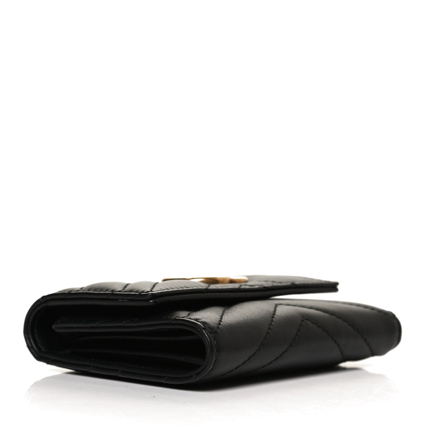 Calfskin Matelasse GG Marmont Wallet Black