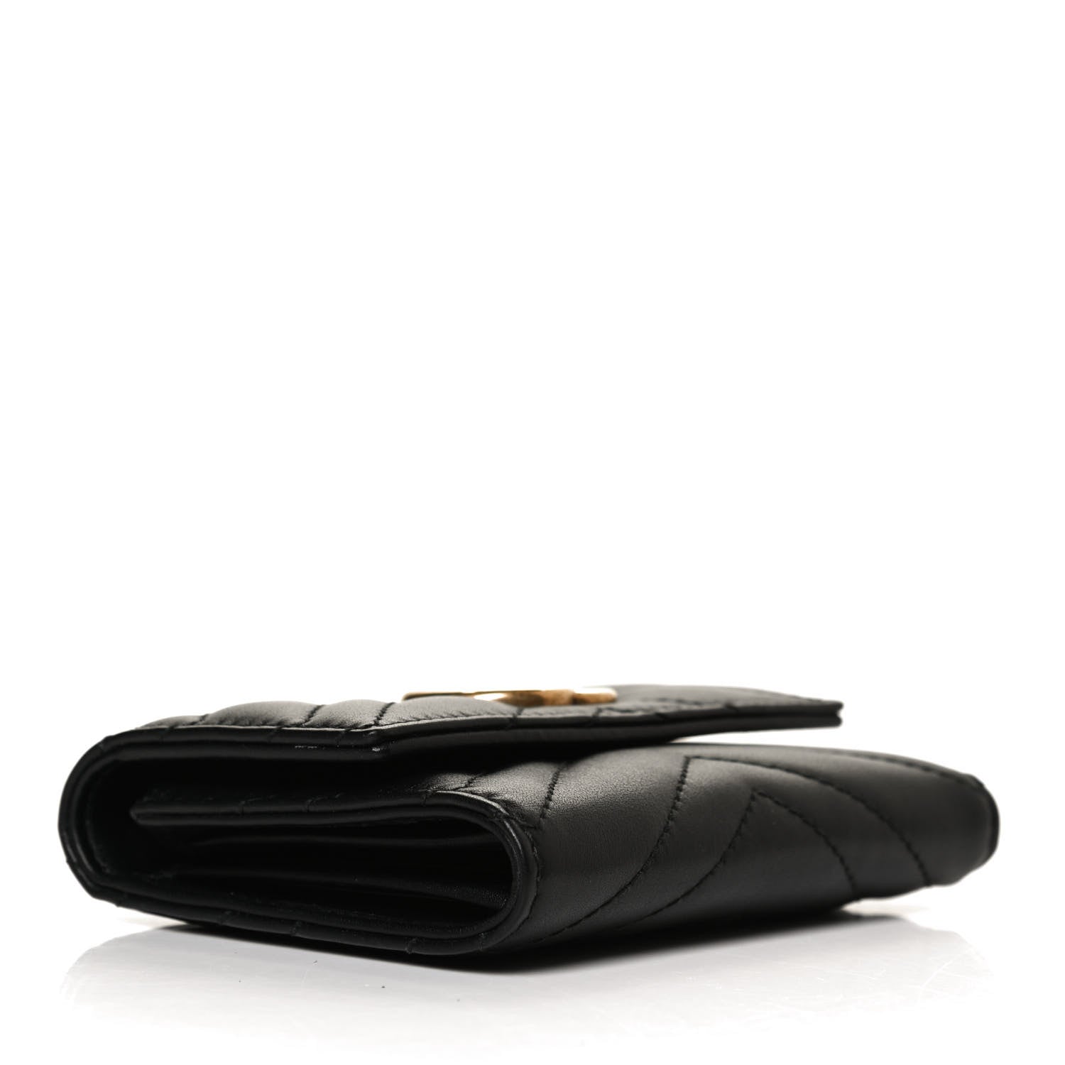 Gucci Calfskin Matelasse GG Marmont Wallet Black 4 of 10