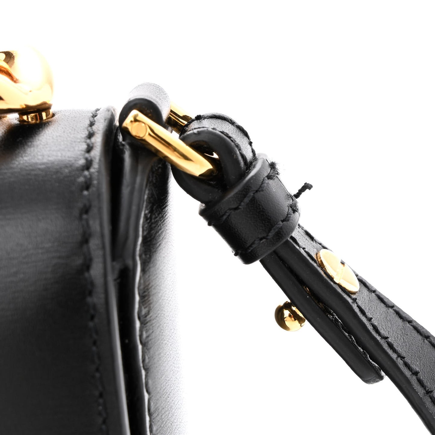 Palmellato Calfskin TF Chain Shoulder Bag Black
