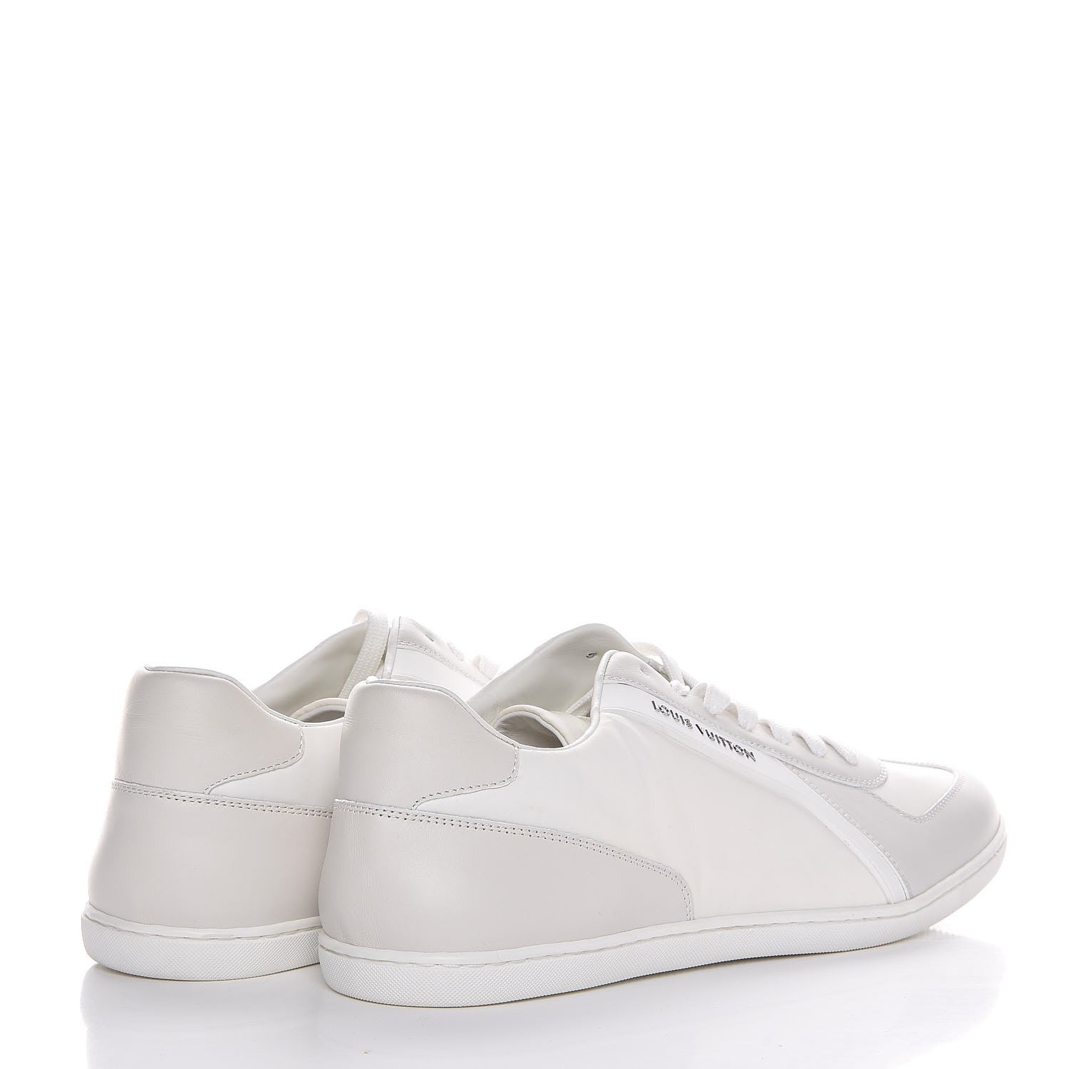 Louis Vuitton Calfskin Nylon Sneakers 8.5 White 4 of 7