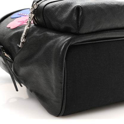 Saint Laurent Sheepskin Love Appliqué Mini City Backpack Black 9 of 10