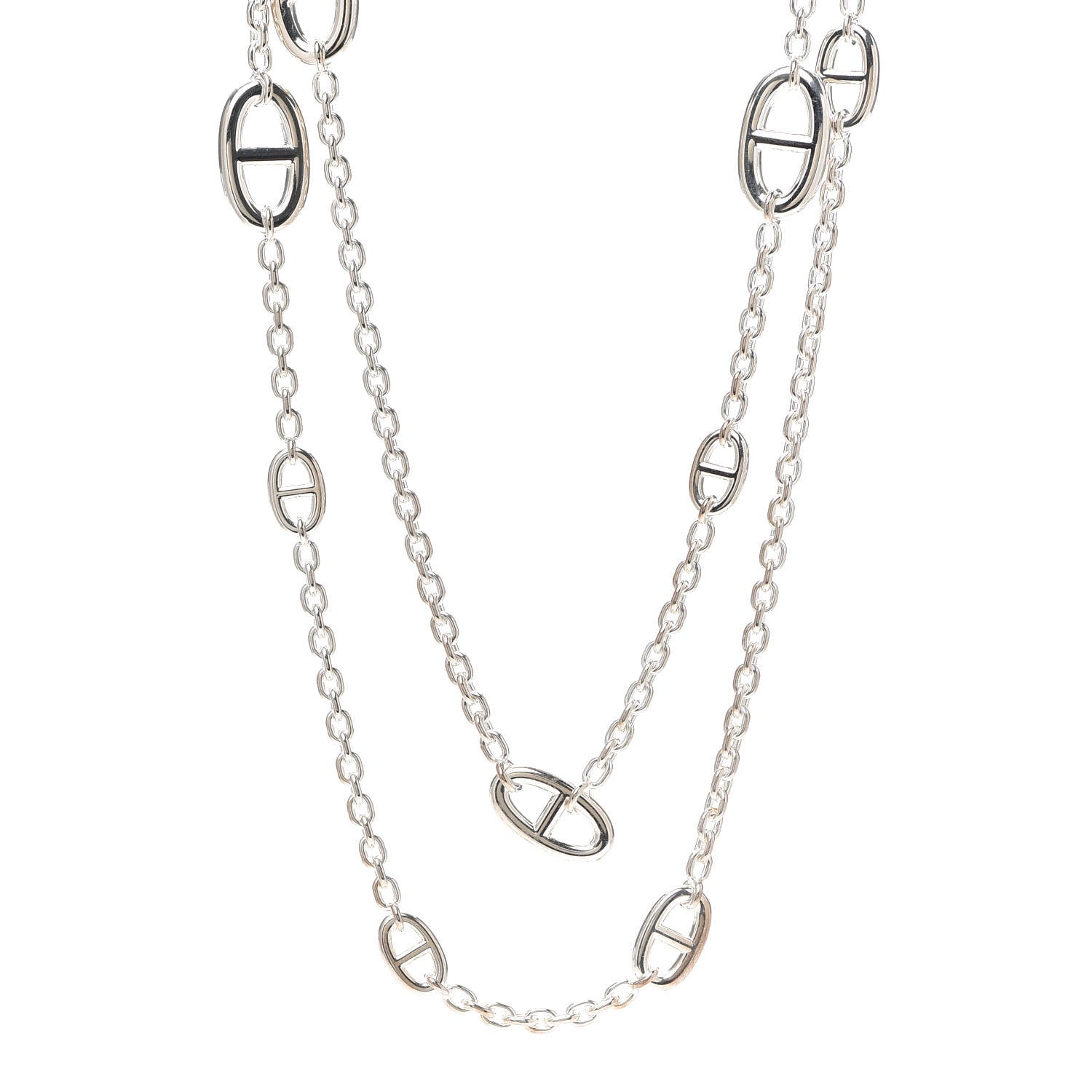 Hermes Sterling Silver Farandole Necklace 120 1 of 5