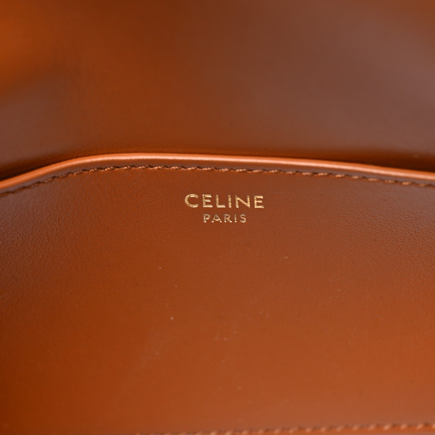 Celine Smooth Calfskin Tabou Clutch On Strap Tan 6 of 9