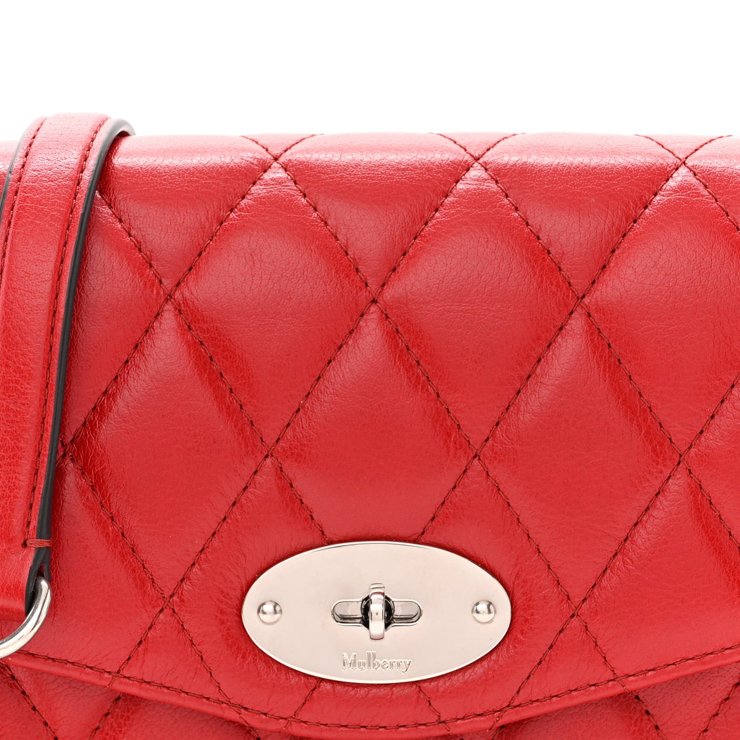 Shiny Buffalo Quilted Darley Shoulder Bag Red