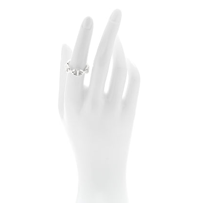 Hermes Sterling Silver PM Chaine d'Ancre Enchainee Band Ring 54 6.75 2 of 7
