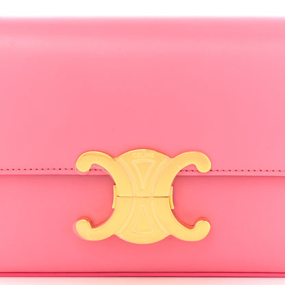 Celine Shiny Calfskin Triomphe Flamingo 8 of 10