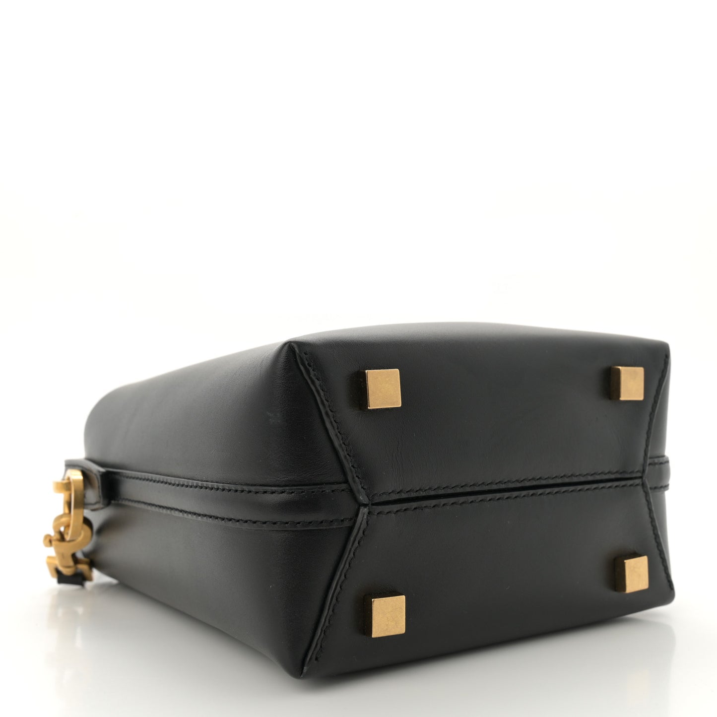 Shiny Calfskin Le 37 Mini Bucket Bag Black