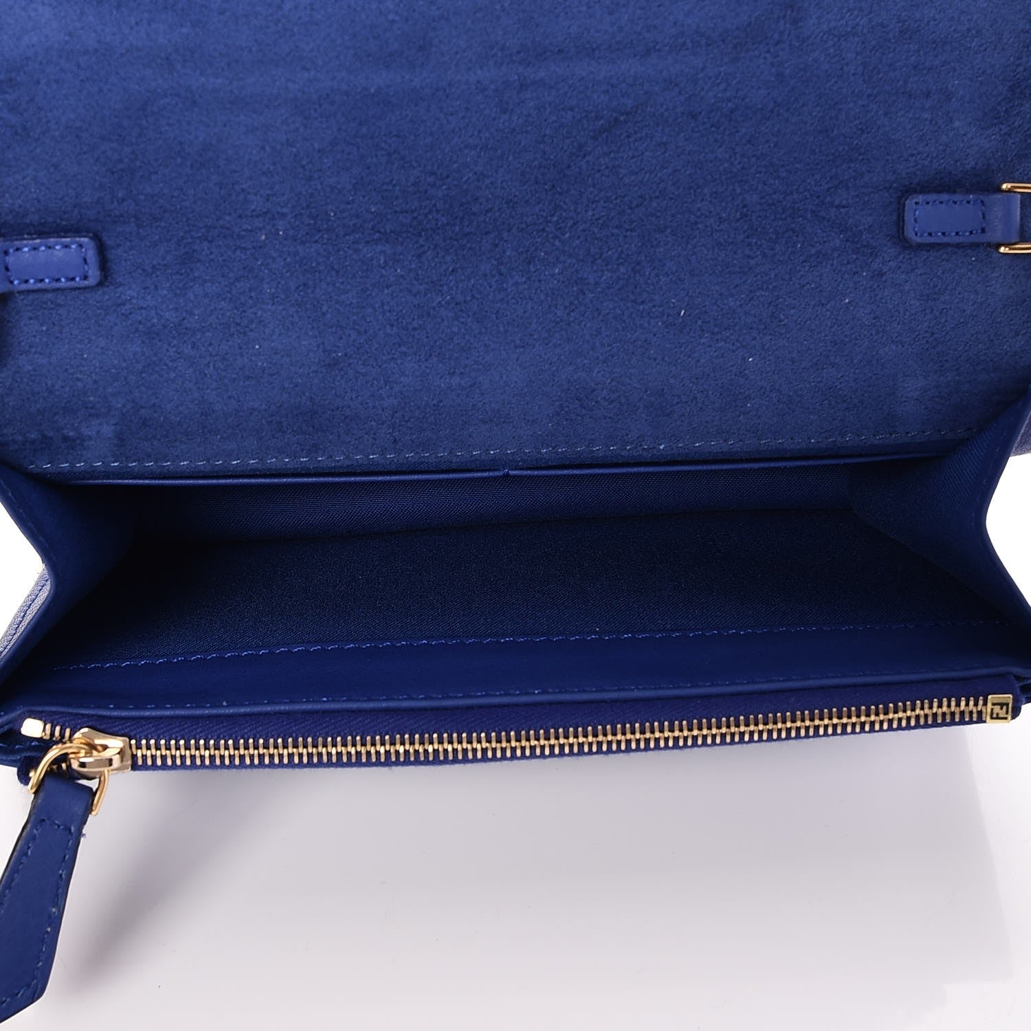 Fendi Vitello Flamingo Tube Wallet on Chain Blue Neon 5 of 7
