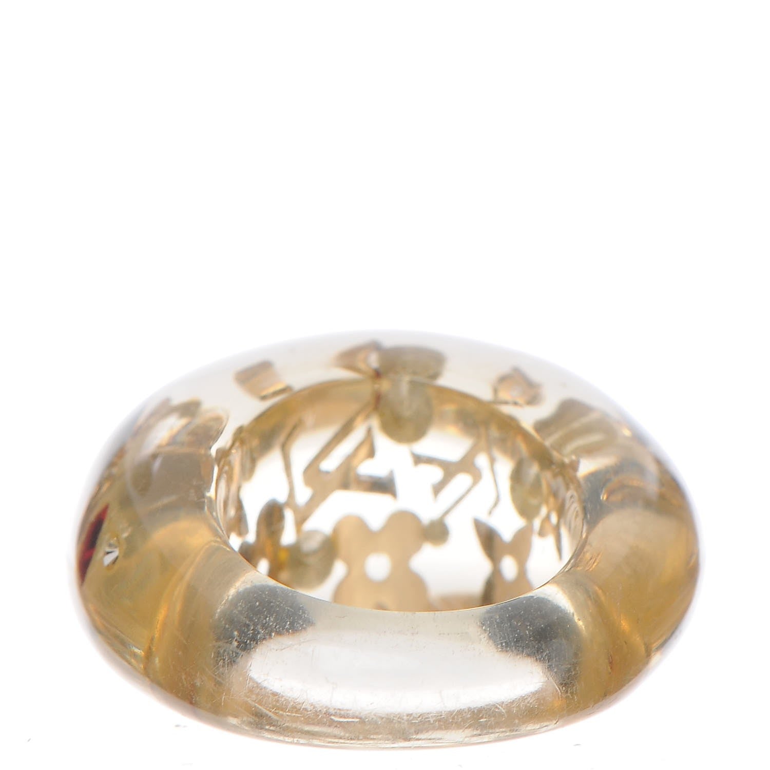 Louis Vuitton Resin Swarovski Crystal Inclusion Ring 5.5 Transparent 4 of 4