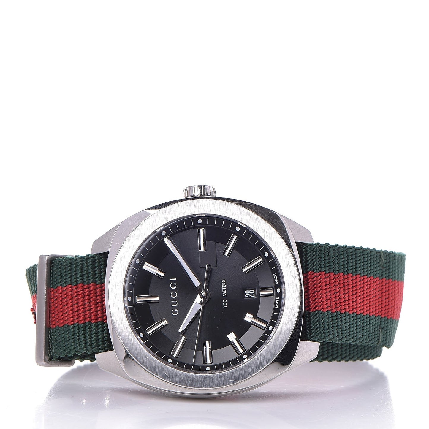 Stainless Steel Nylon 41mm GG2570 Quartz Watch Black