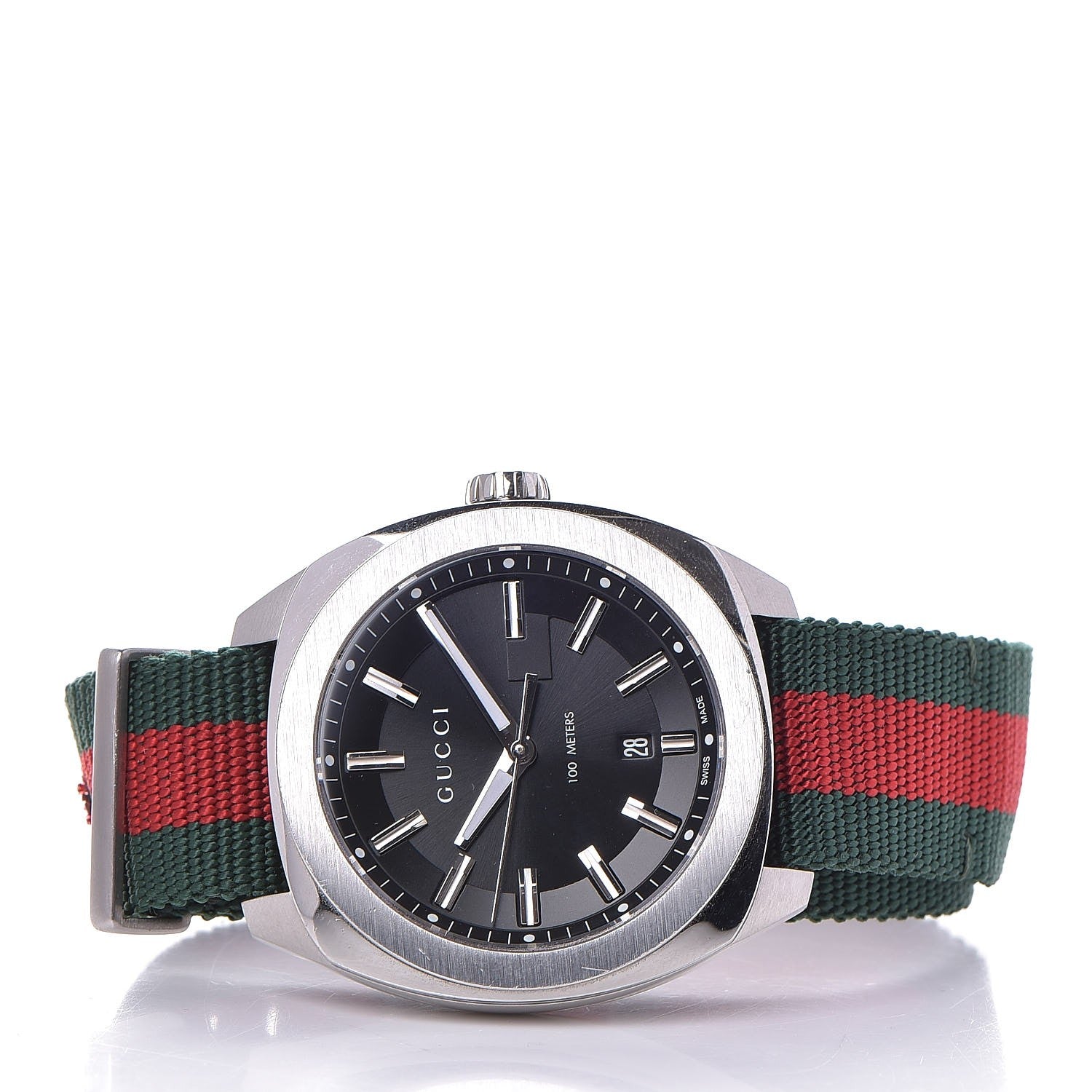 Gucci Stainless Steel Nylon 41mm GG2570 Quartz Watch Black 3 of 6