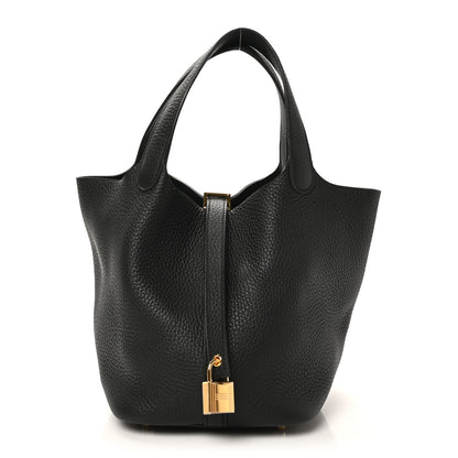 Hermes Taurillon Clemence Picotin Lock 18 PM Black 1 of 10