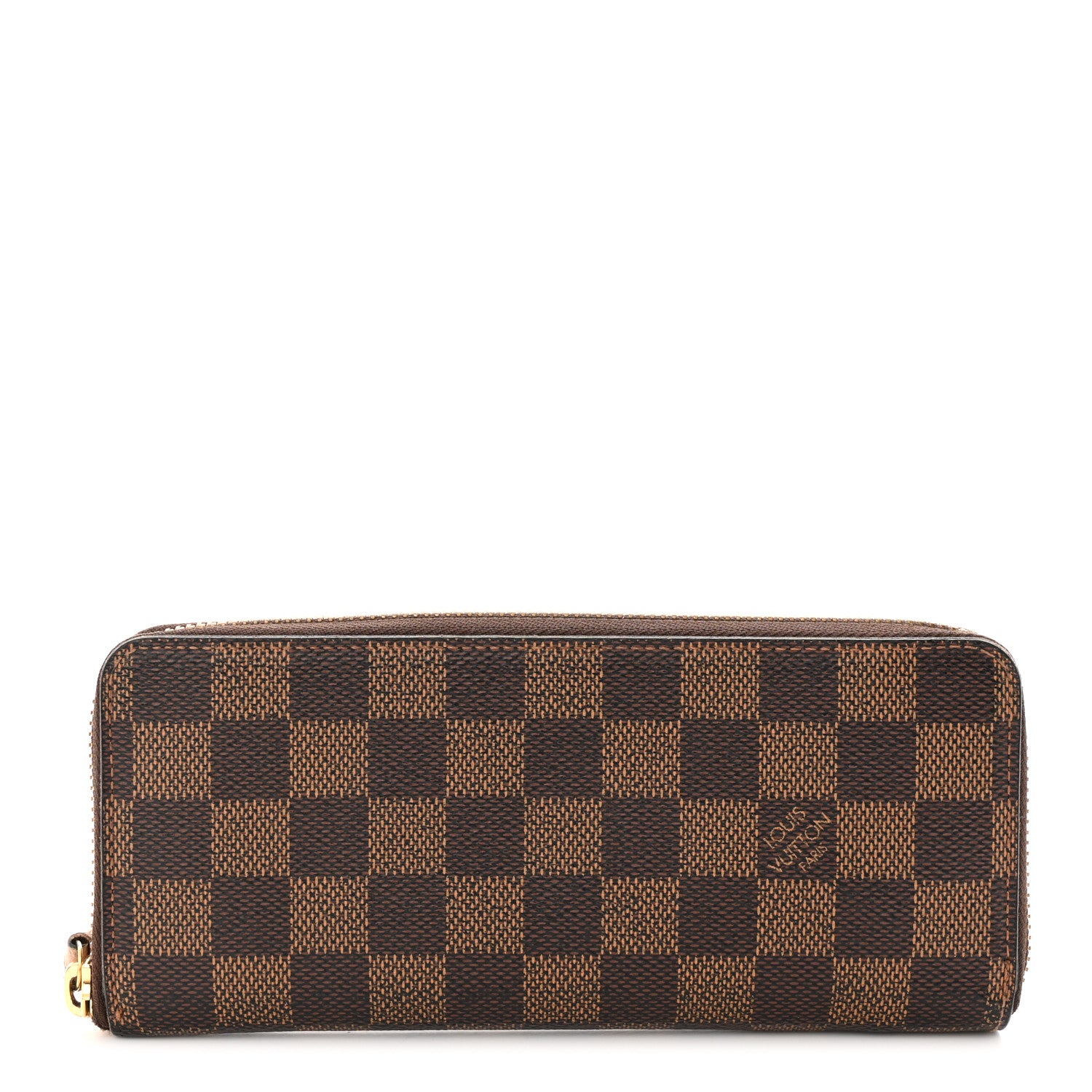 Louis Vuitton Damier Ebene Clemence Wallet Rose Ballerine 1 of 8