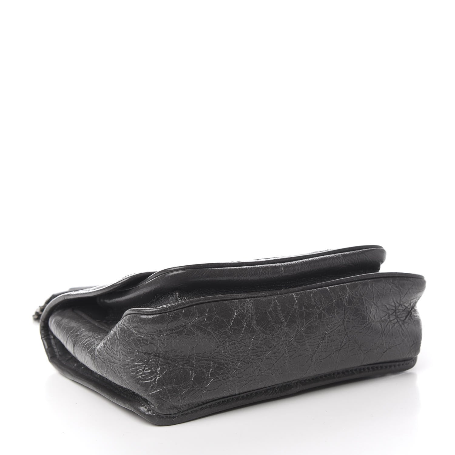 Saint Laurent Crinkled Calfskin Matelasse Monogram Baby Niki Chain Satchel Storm 3 of 8