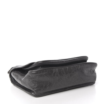 Saint Laurent Crinkled Calfskin Matelasse Monogram Baby Niki Chain Satchel Storm 3 of 8