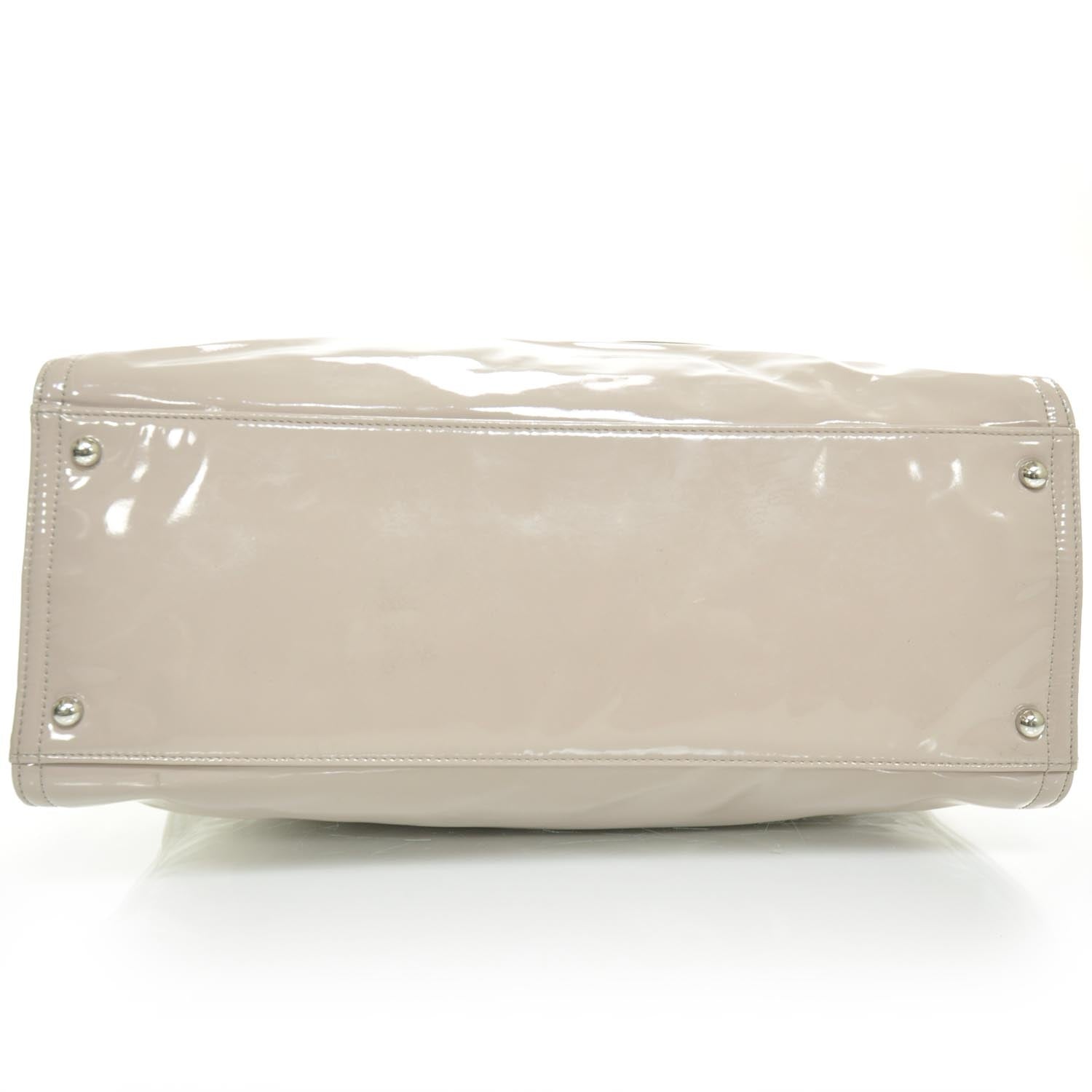 Chanel Vinyl Large Lipstick Tote Dark Beige 12P 5 of 11
