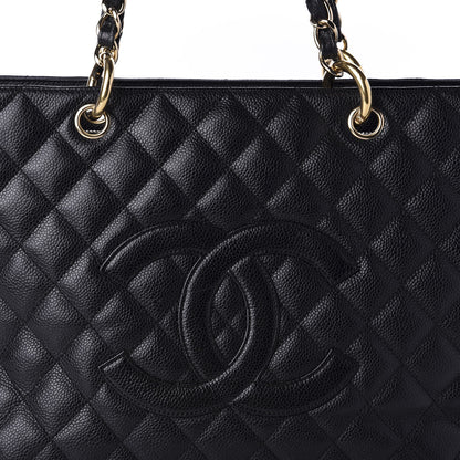 Chanel Caviar Quilted Grand Shopping Tote GST Black 10 of 12