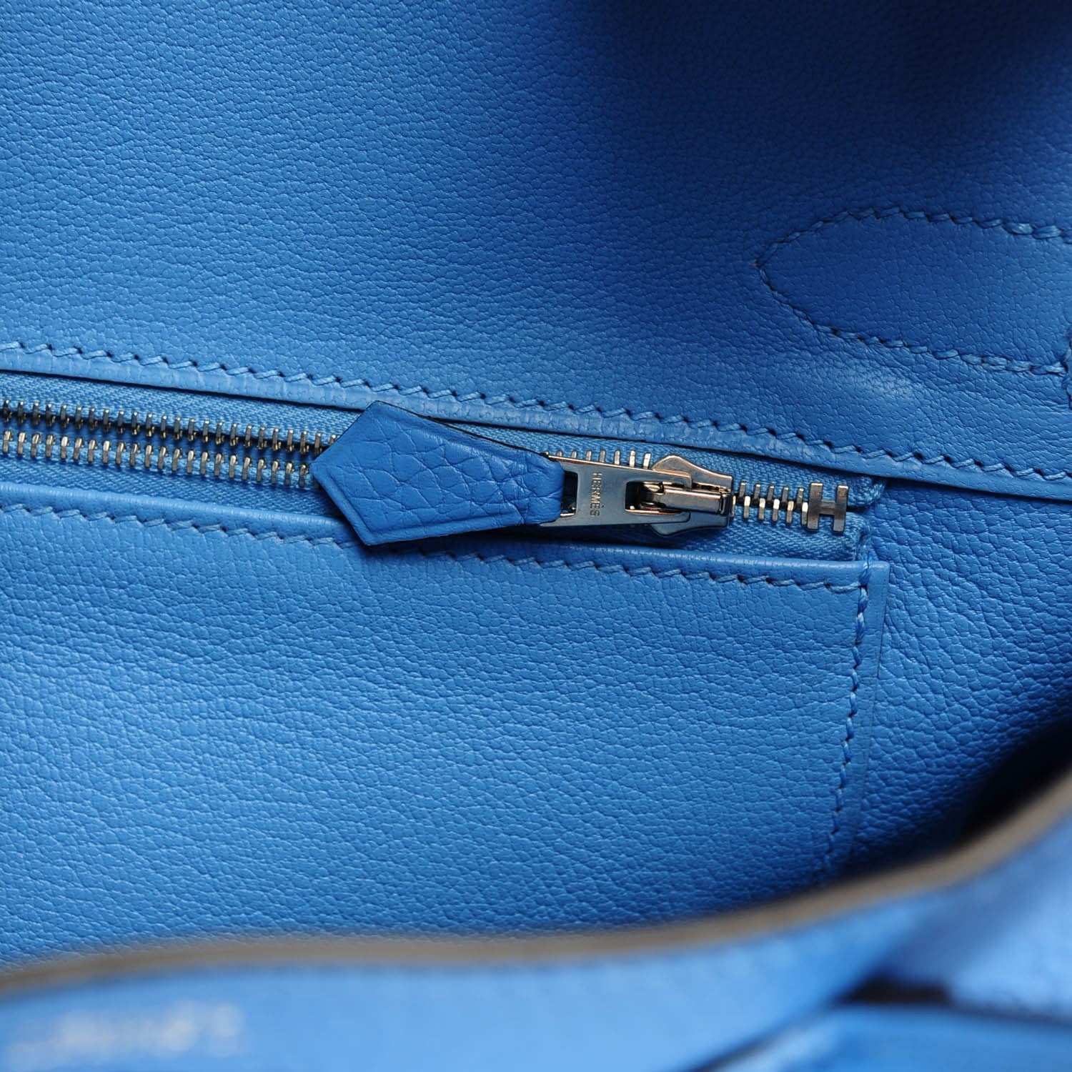 Hermes Taurillon Clemence Birkin 30 Bleu Paradis 12 of 23