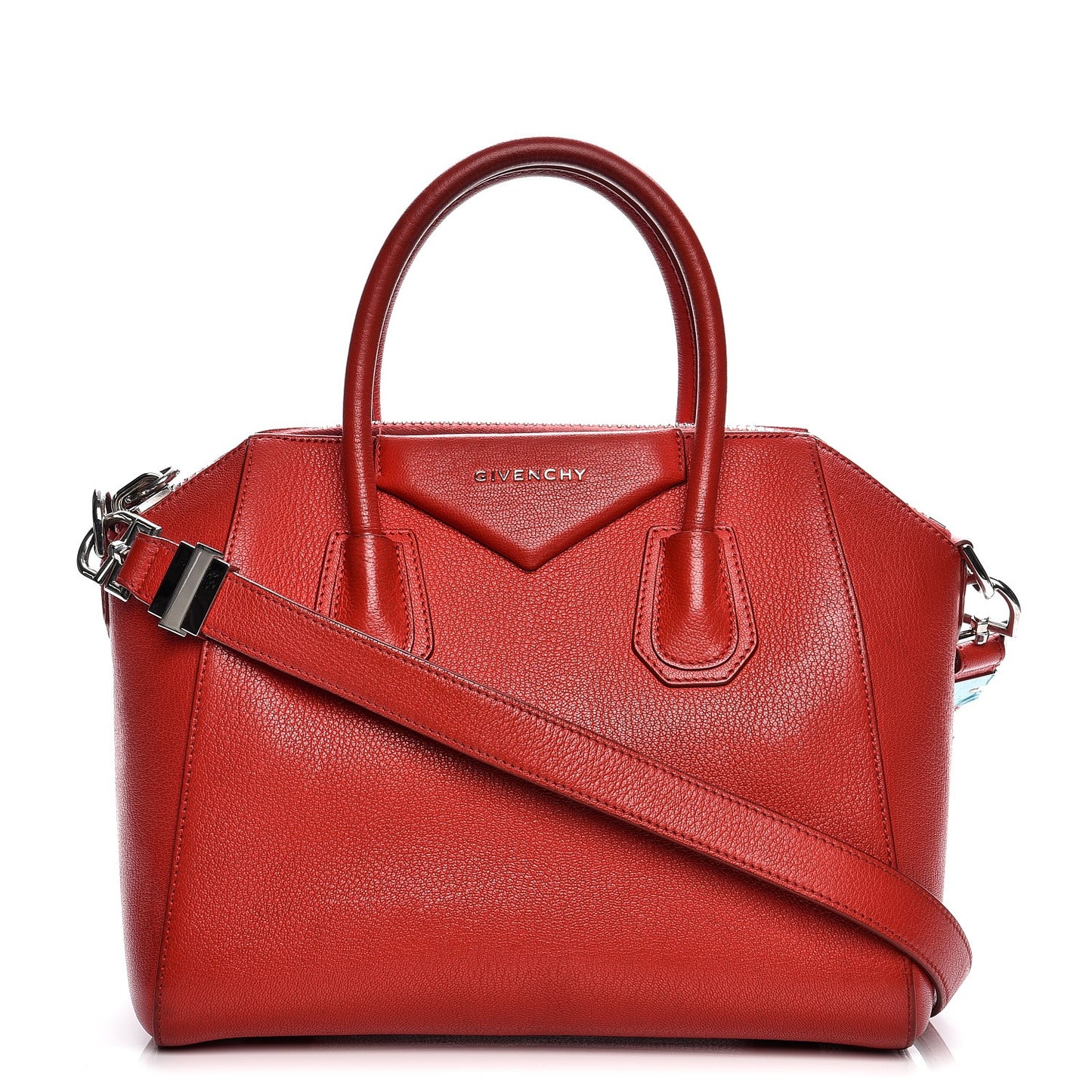 Sugar Goatskin Small Antigona Vermillon