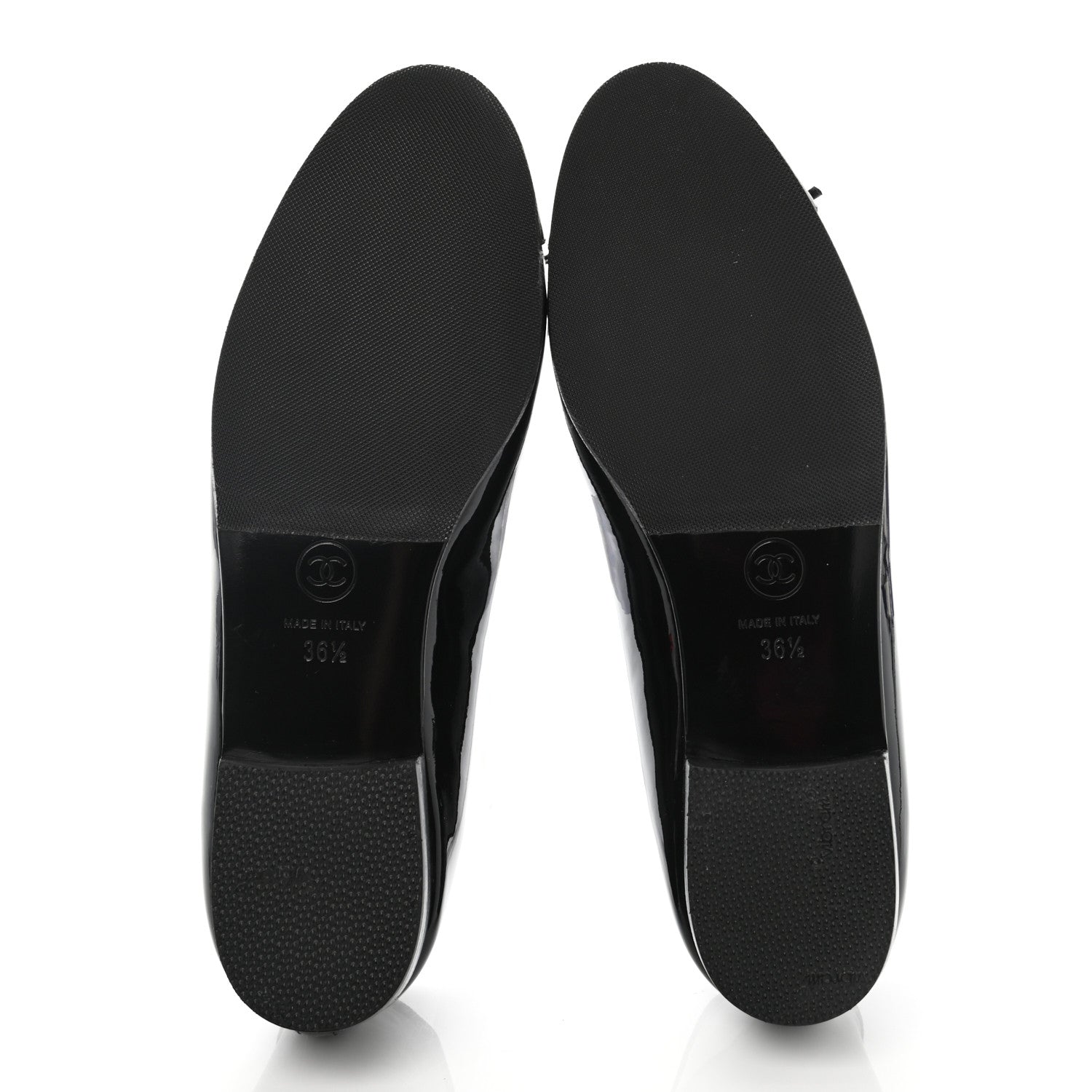 Chanel Patent Cap Toe Ballerina Flats 36.5 Black 5 of 9