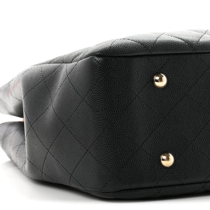 Chanel Caviar Quilted Small Shopping Tote Black 8 of 9