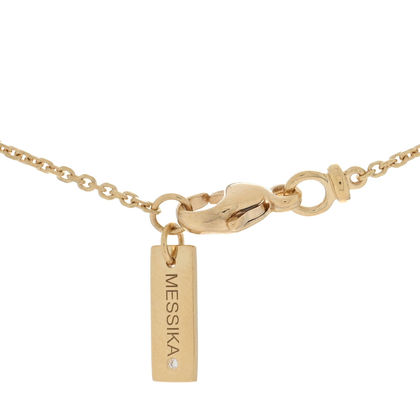 18K Yellow Gold Diamond Lucky Eye Pendant Necklace