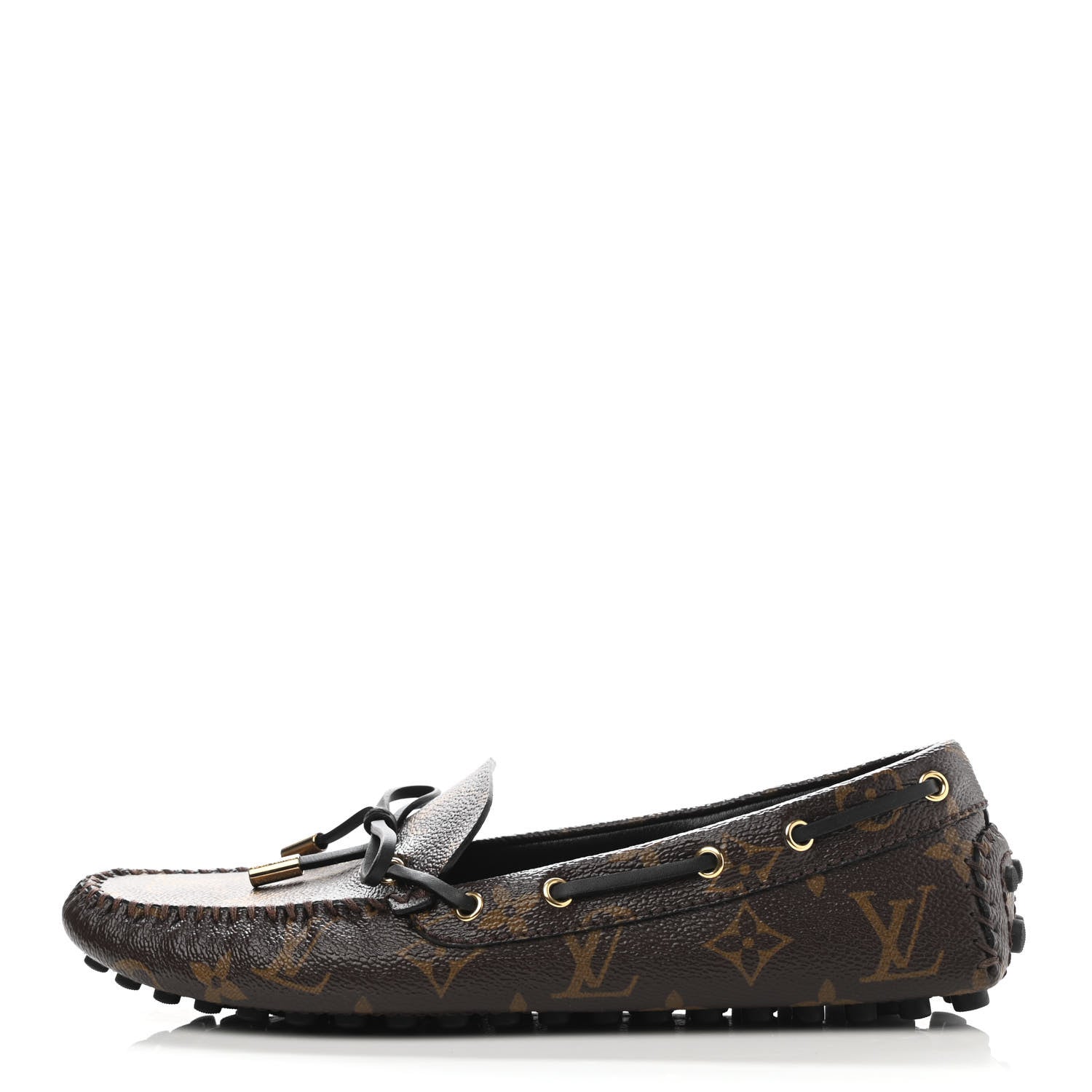 Louis Vuitton Monogram Mens Arizona Car Shoe Moccasin Loafers 39 Macassar 1 of 10