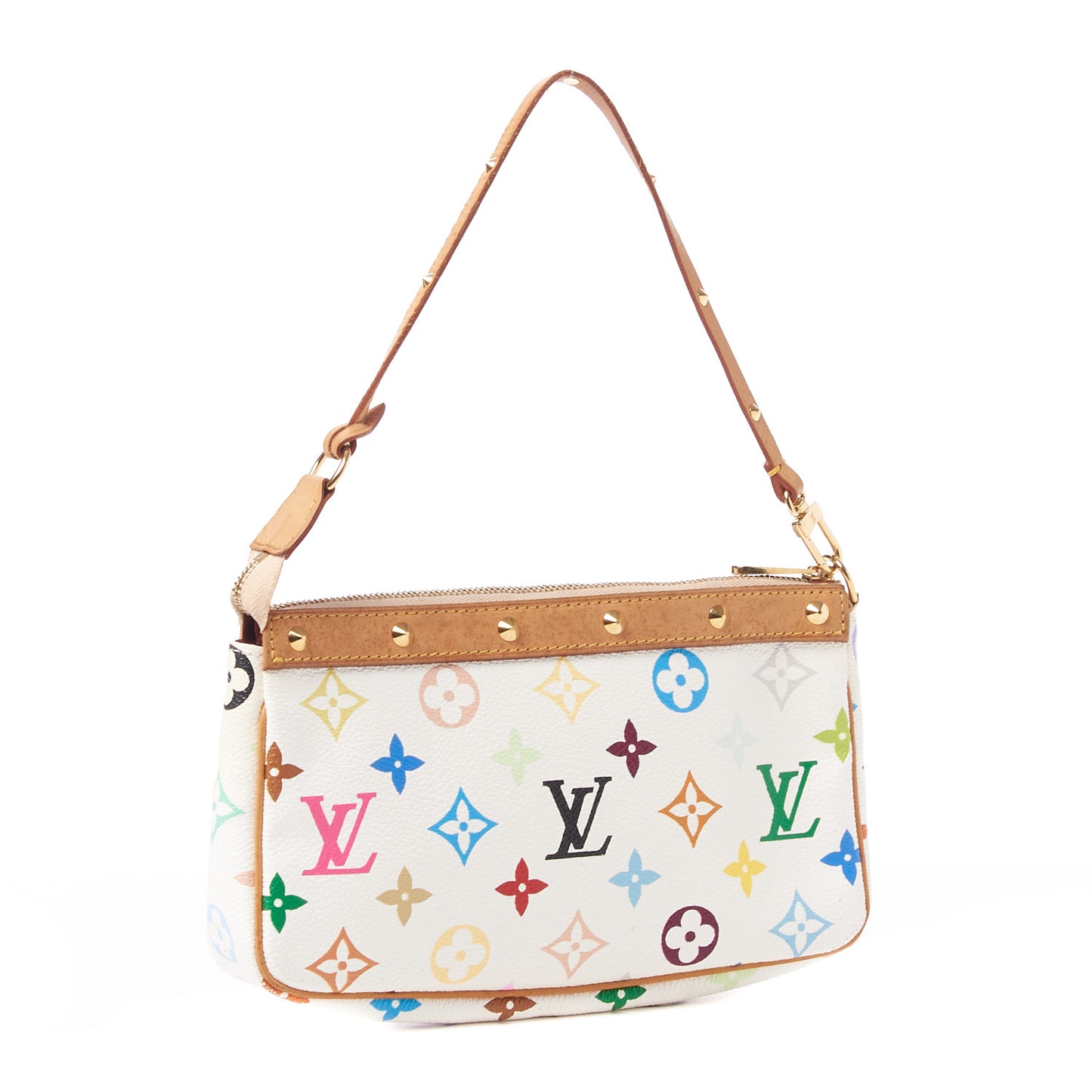 Monogram Multicolor Pochette Accessories White