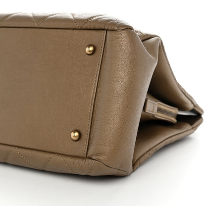 Chanel Metallic Calfskin Quilted Large CC Crown Tote Gold 10 of 10