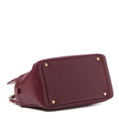 Chanel Caviar Quilted Petit Timeless Shopping Tote PTT Burgundy 3 of 9