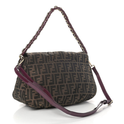 Fendi Zucca Mia Shoulder Flap Tobacco Purple 2 of 6