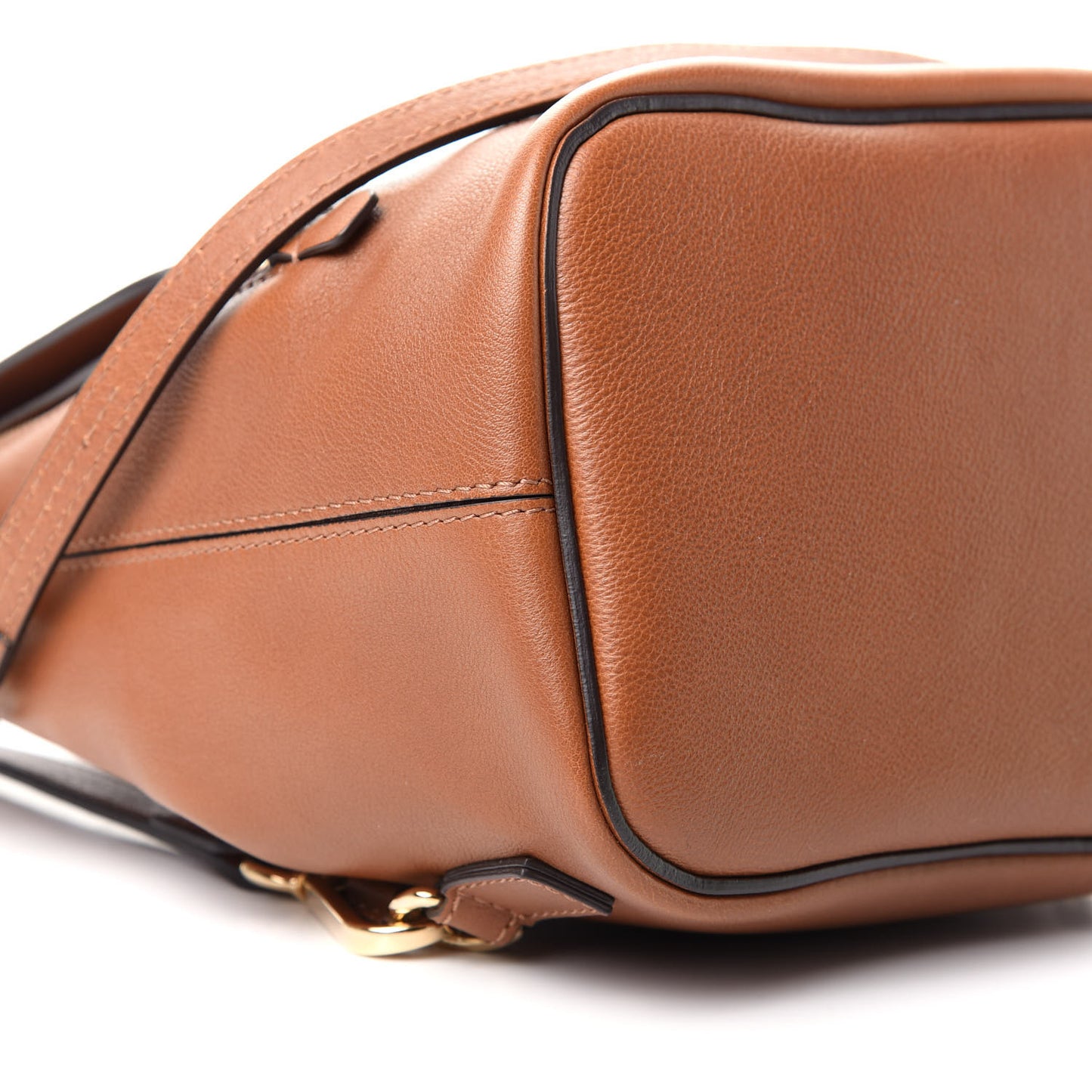 Suede Calfskin Small Faye Backpack Tan