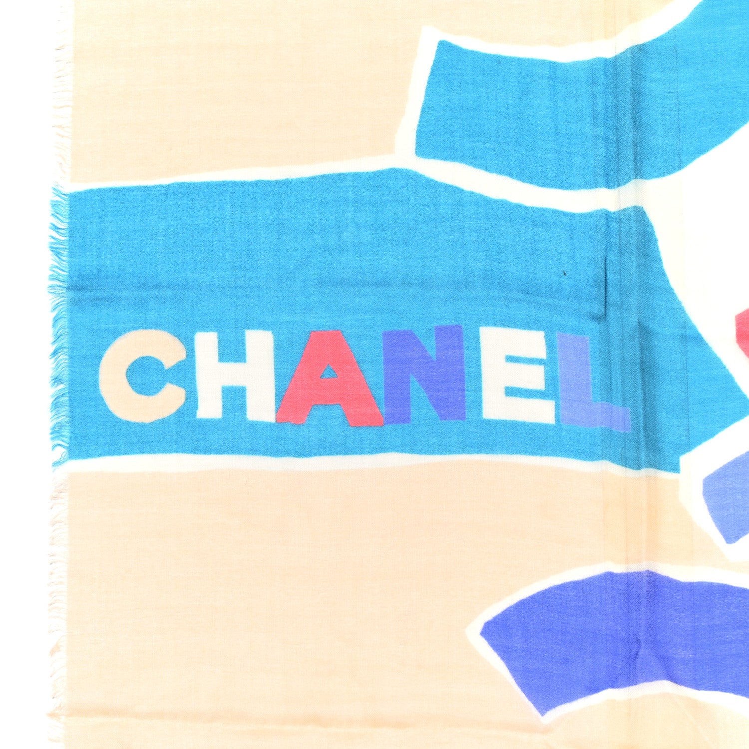 Chanel Cashmere CC Logo Shawl Multicolor 2 of 4