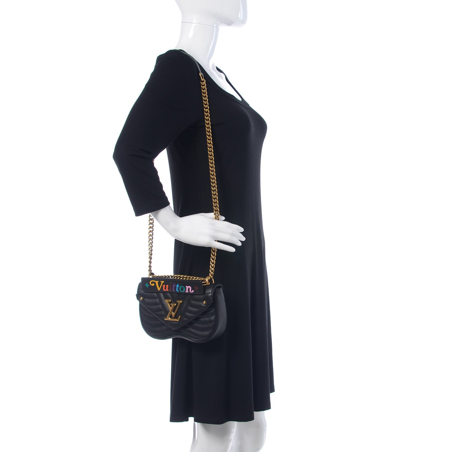 Louis Vuitton Calfskin New Wave Chain PM Black 2 of 11