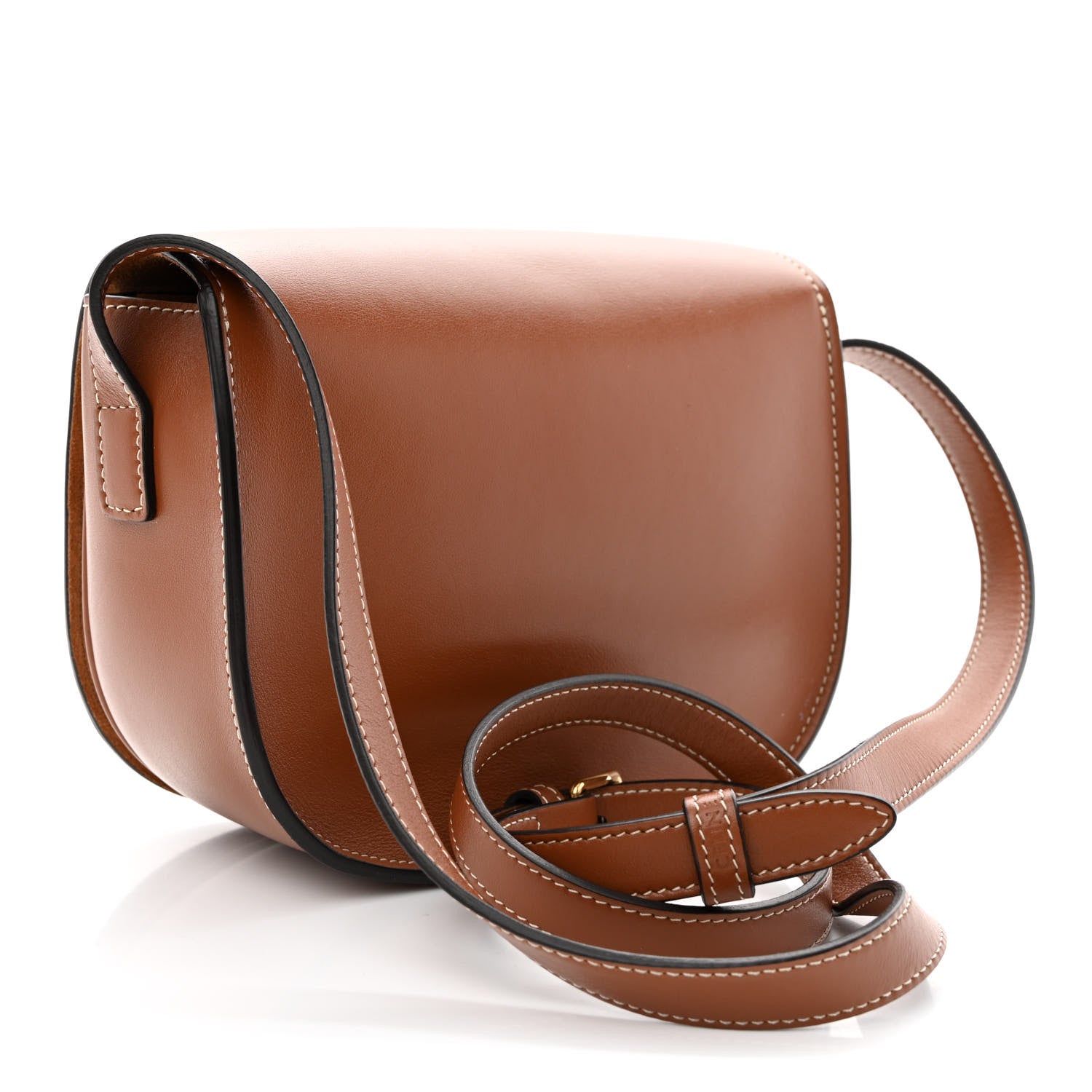 Celine Smooth Calfskin Cuir Triomphe Folco Crossbody Bag Tan 3 of 11