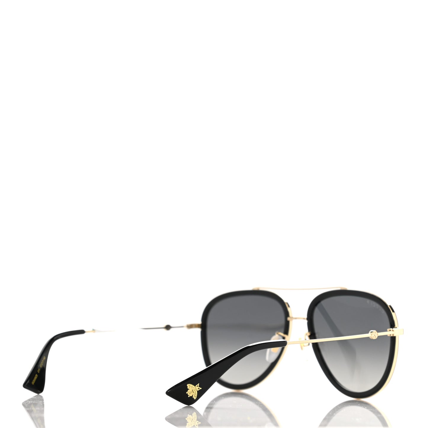 Aviator Sunglasses GG0062S Black Gold