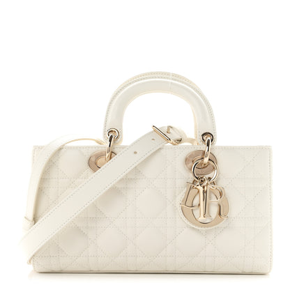 Christian Dior Lambskin Cannage Medium Lady D-Joy White 1 of 10