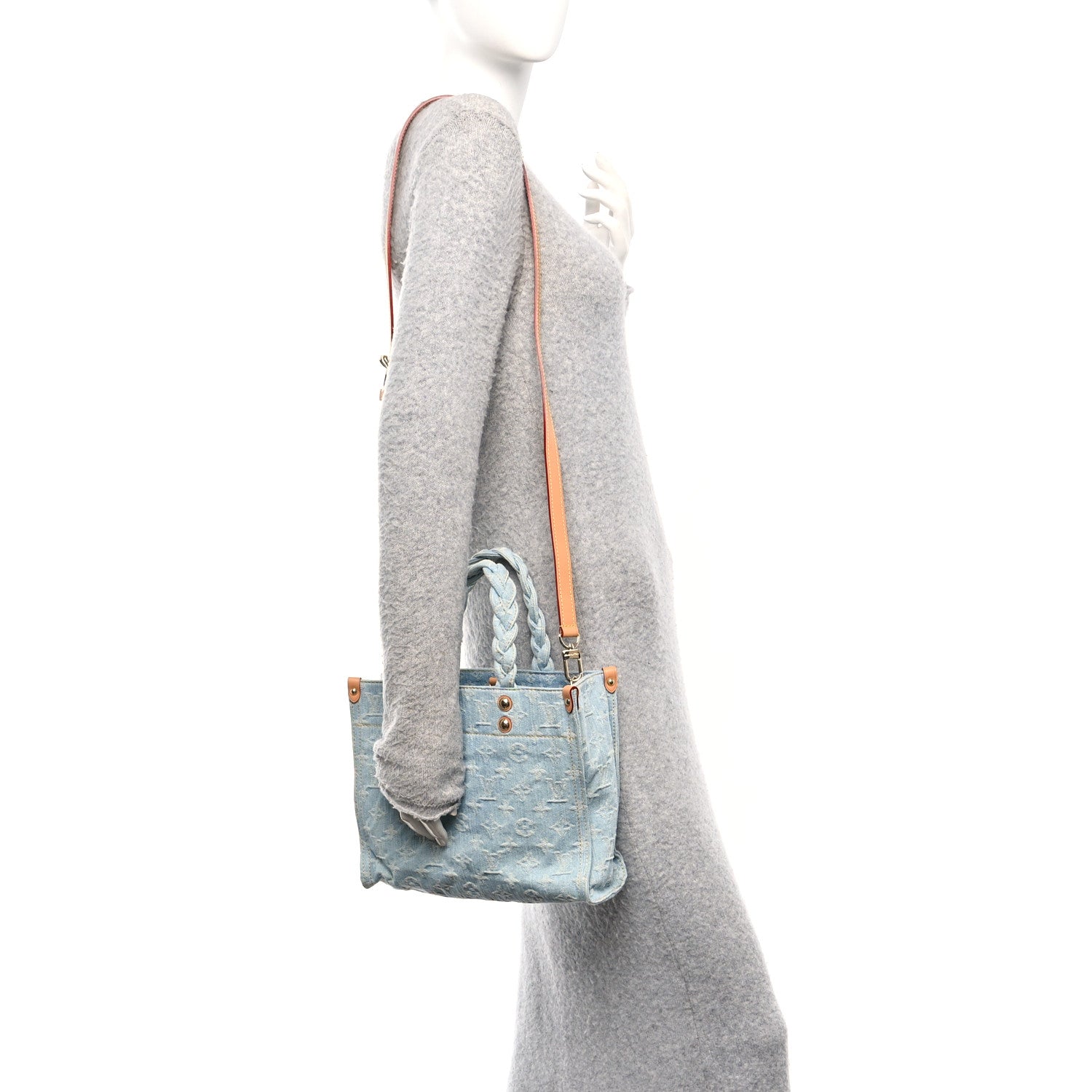Louis Vuitton Monogram Washed Denim Let Go PM Sky Blue 2 of 9