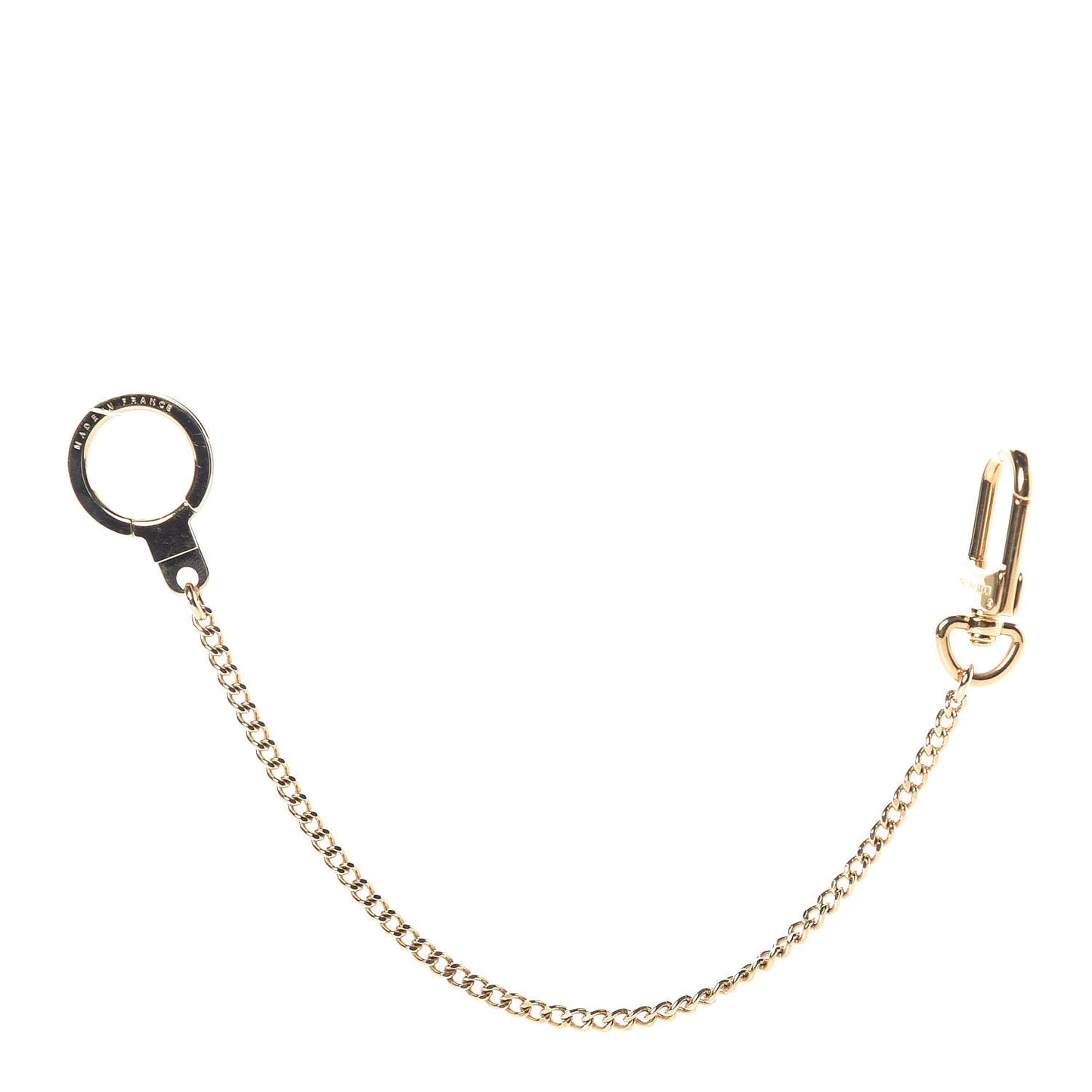 Metal Pochette Extender Key Ring Chain Gold