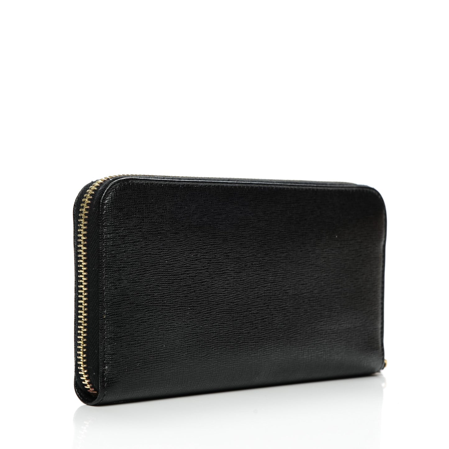 Vitello Elite Zip Around Wallet Black